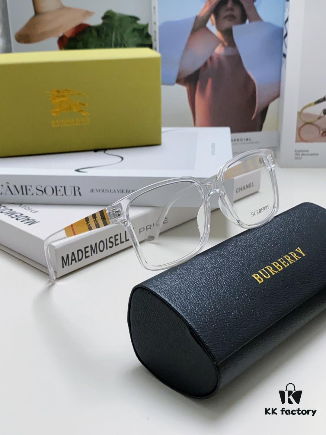 Burberry 2024 New Arrival Eyeglass Frame Korean Style Trendy Oversized Myopia Glasses Lightweight Popular Unisex Optical Frame for Men and Women