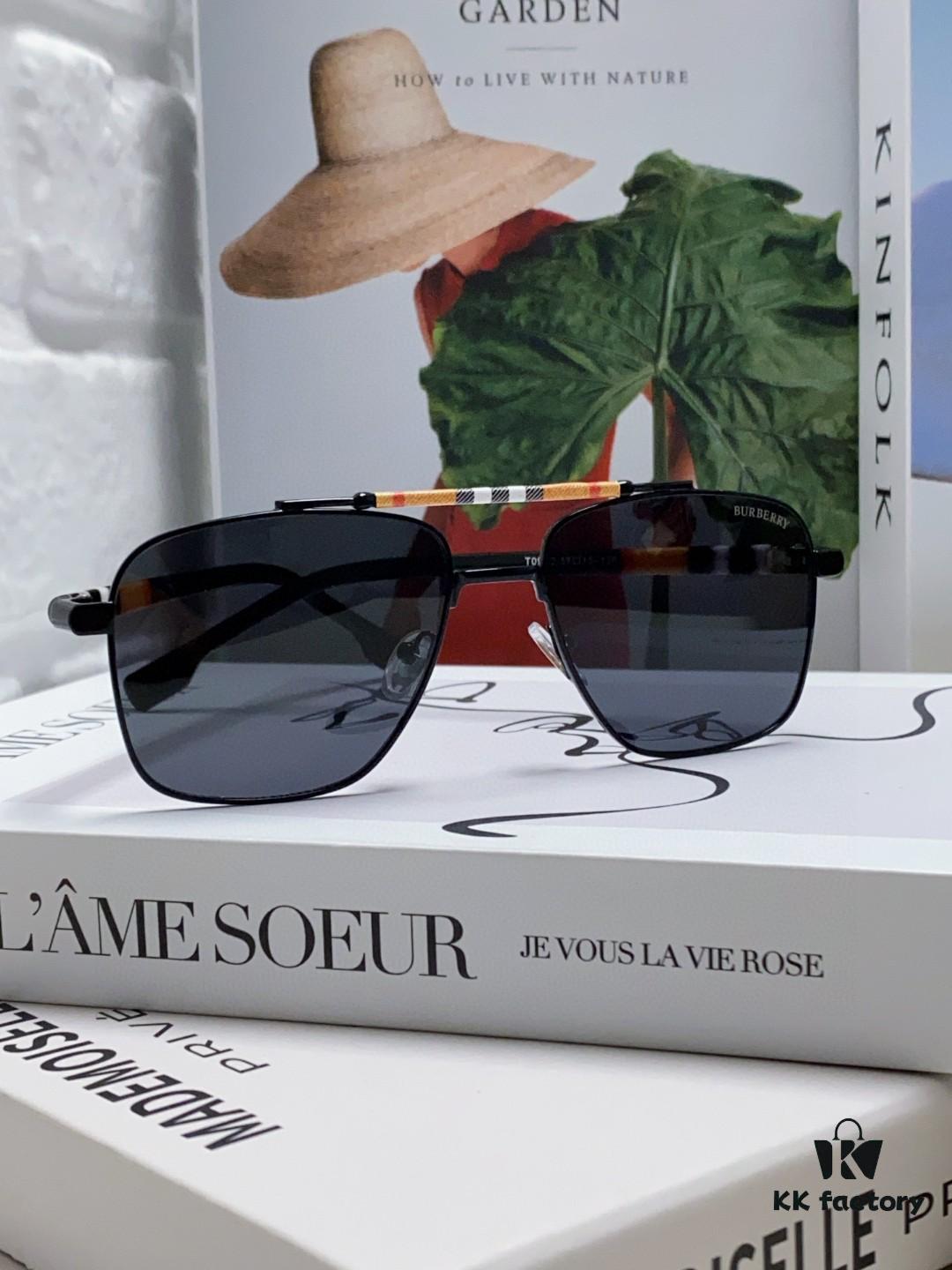 Burberry 2024 New Arrival Eyewear HD Anti-Fatigue Light Comfort Natural Frame Unisex Sunglasses