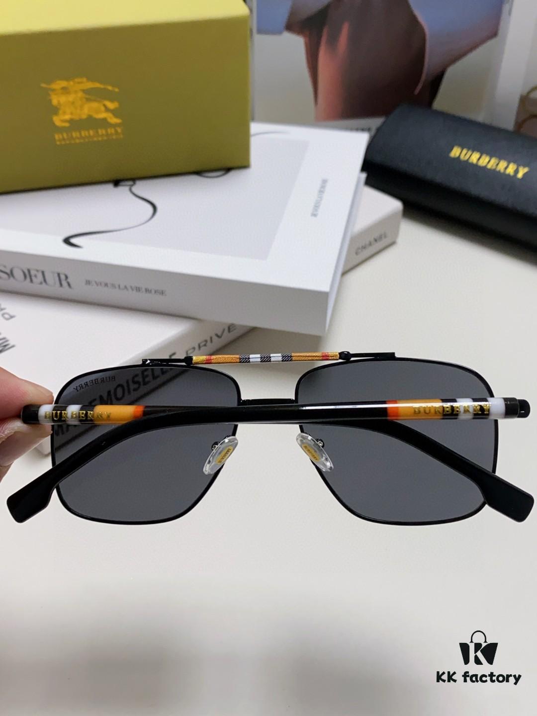 Burberry 2024 New Arrival Eyewear HD Anti-Fatigue Light Comfort Natural Frame Unisex Sunglasses