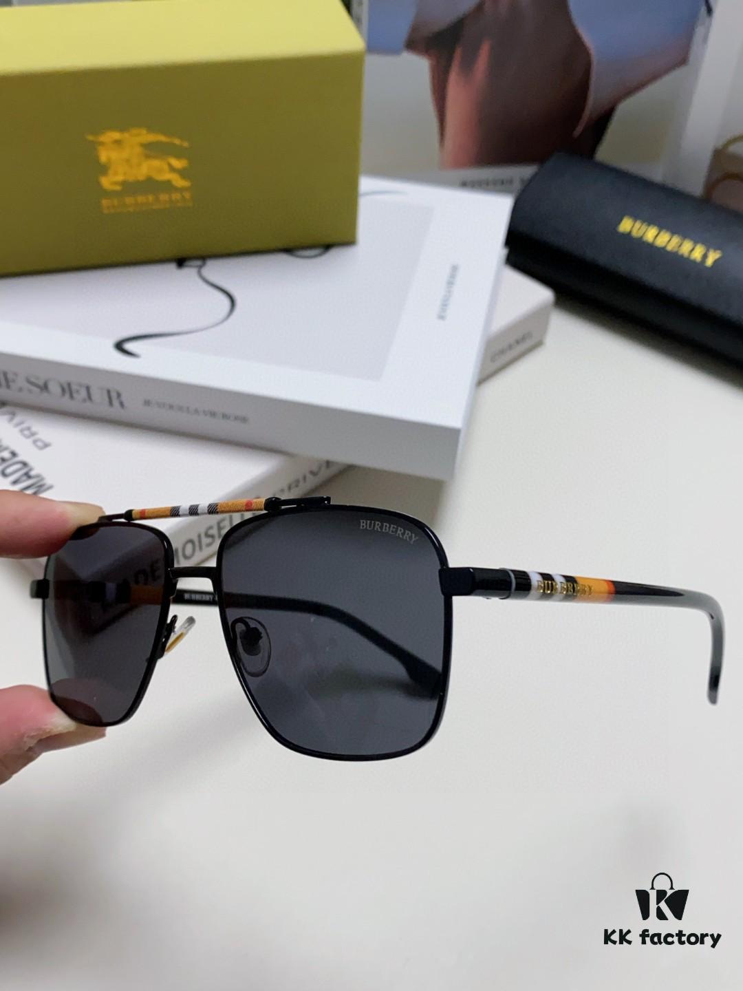 Burberry 2024 New Arrival Eyewear HD Anti-Fatigue Light Comfort Natural Frame Unisex Sunglasses
