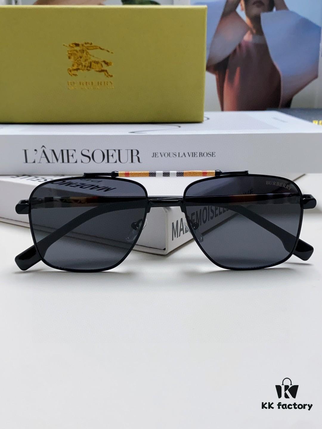 Burberry 2024 New Arrival Eyewear HD Anti-Fatigue Light Comfort Natural Frame Unisex Sunglasses