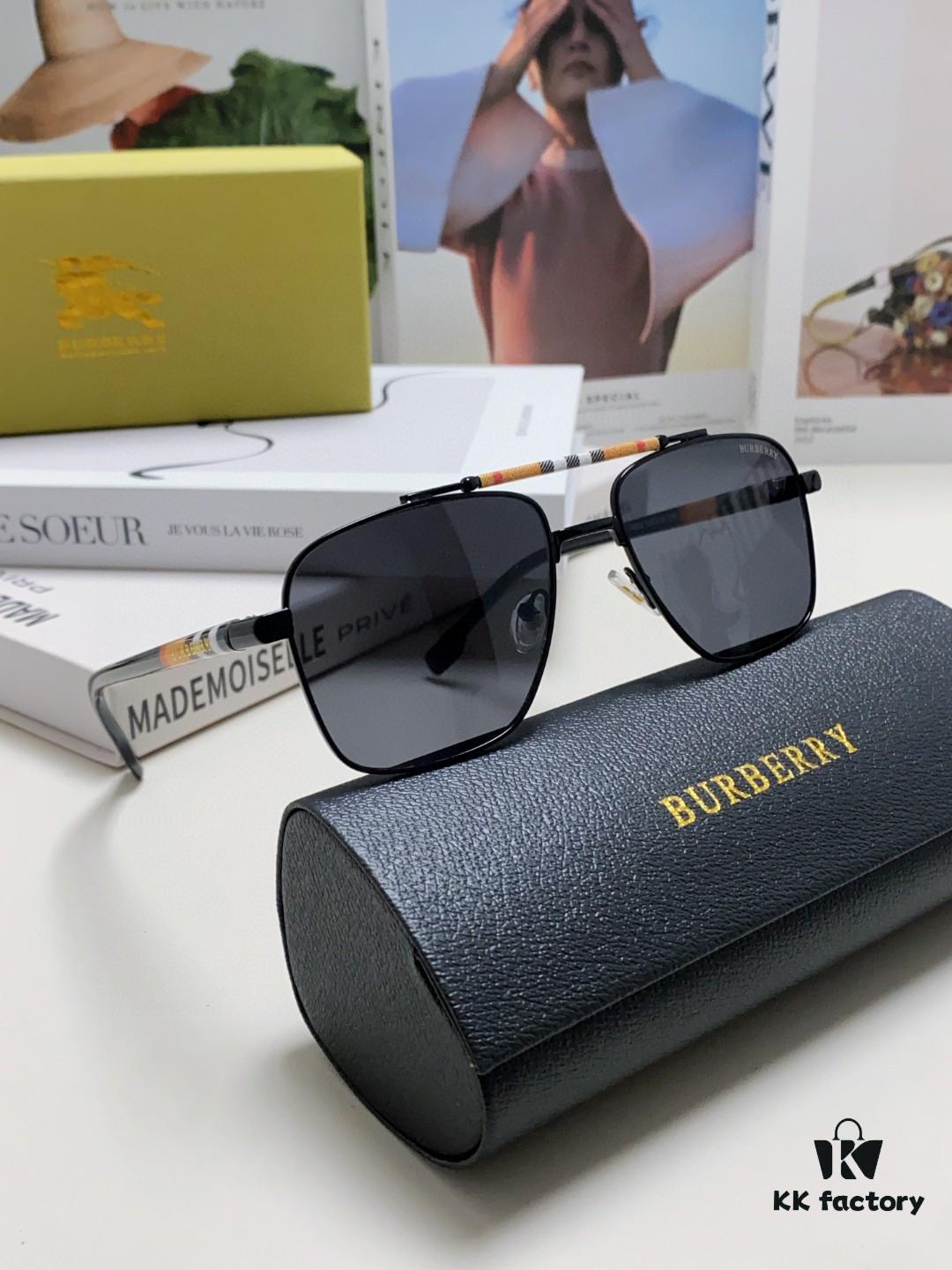 Burberry 2024 New Arrival Eyewear HD Anti-Fatigue Light Comfort Natural Frame Unisex Sunglasses