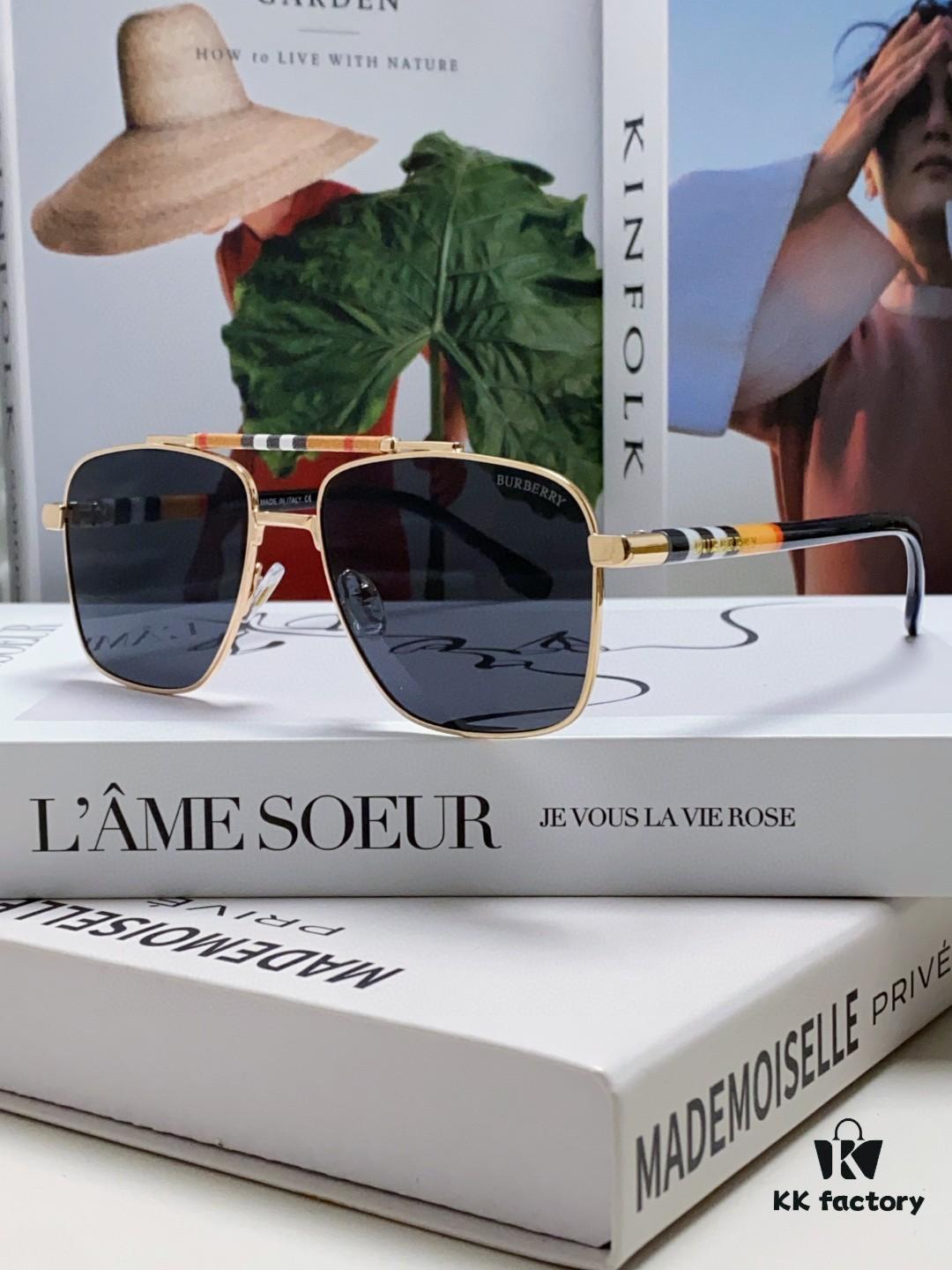 Burberry 2024 New Arrival Eyewear HD Anti-Fatigue Light Comfort Natural Frame Unisex Sunglasses