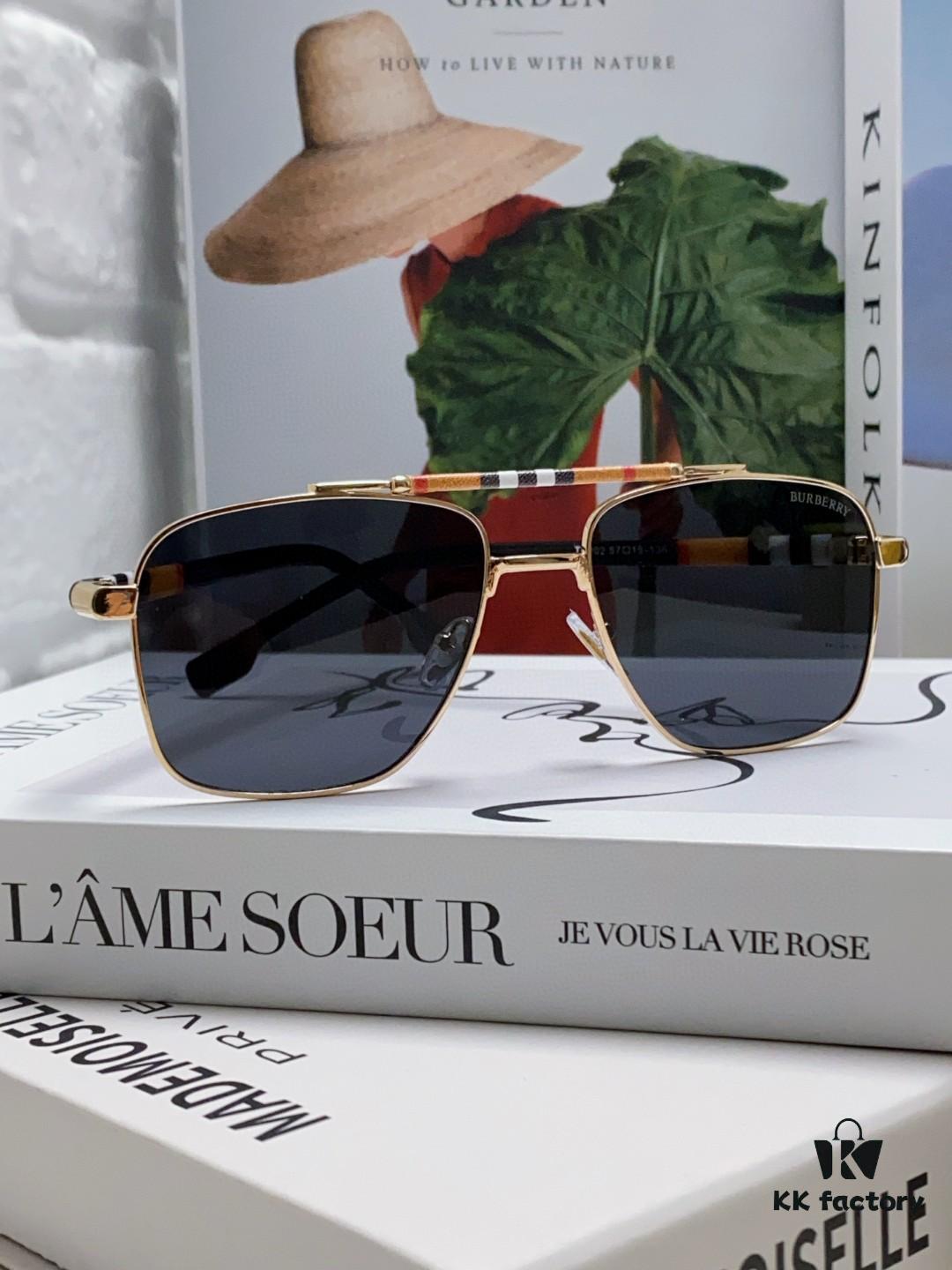 Burberry 2024 New Arrival Eyewear HD Anti-Fatigue Light Comfort Natural Frame Unisex Sunglasses