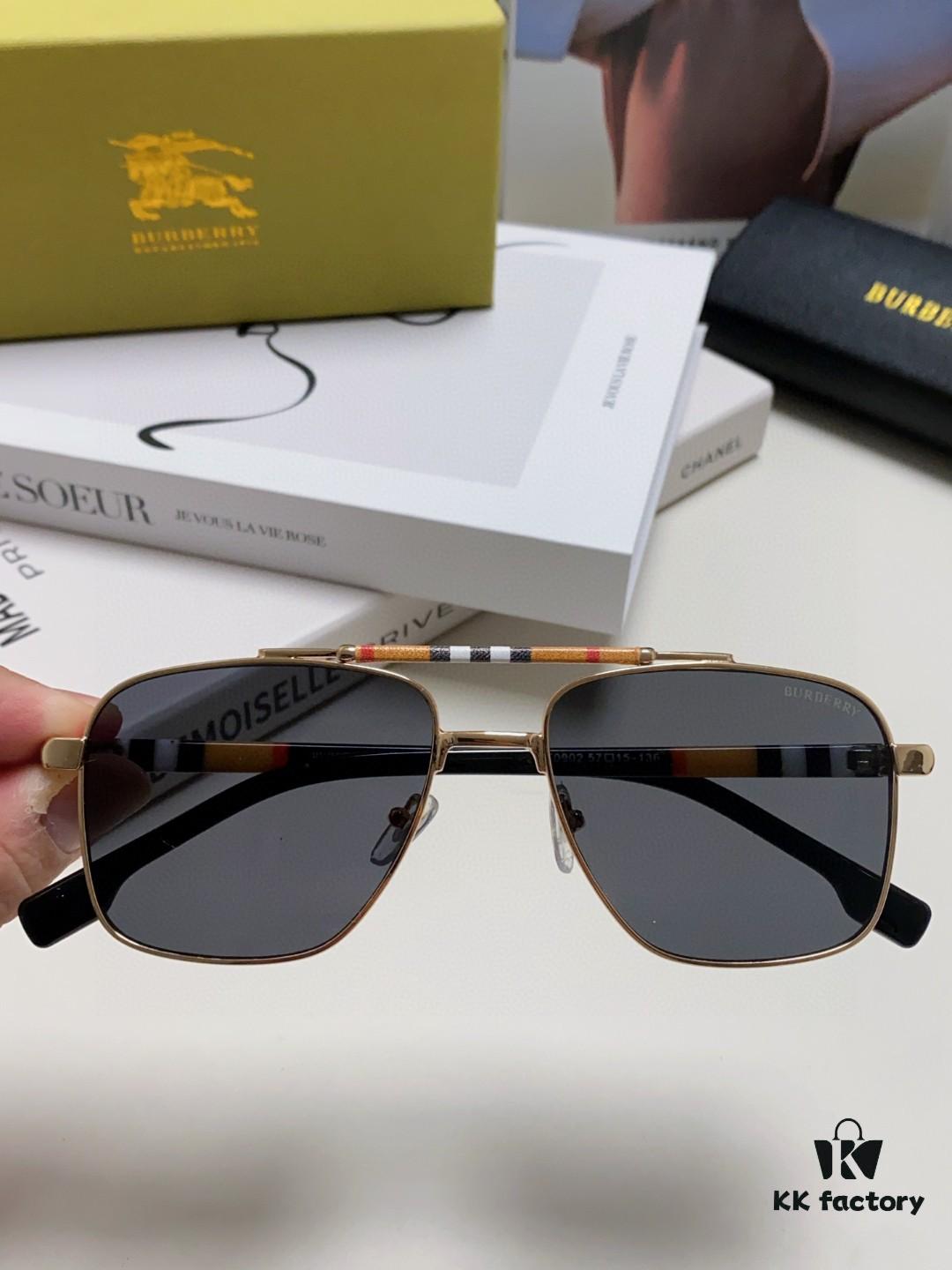 Burberry 2024 New Arrival Eyewear HD Anti-Fatigue Light Comfort Natural Frame Unisex Sunglasses