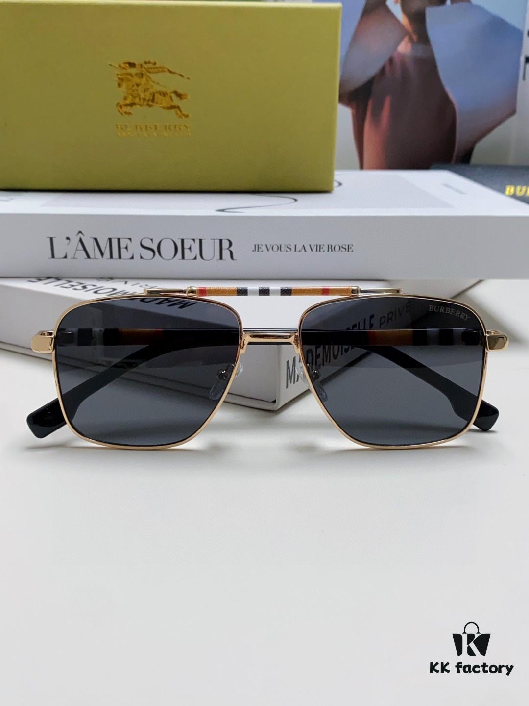 Burberry 2024 New Arrival Eyewear HD Anti-Fatigue Light Comfort Natural Frame Unisex Sunglasses