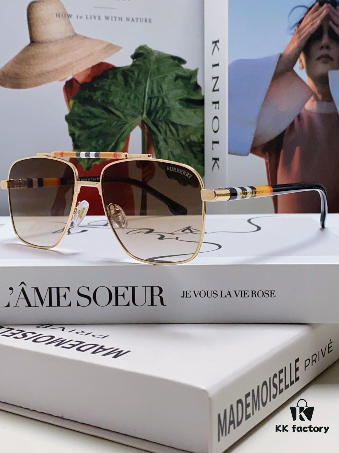 Burberry 2024 New Arrival Eyewear HD Anti-Fatigue Light Comfortable Natural Frame Unisex Sunglasses