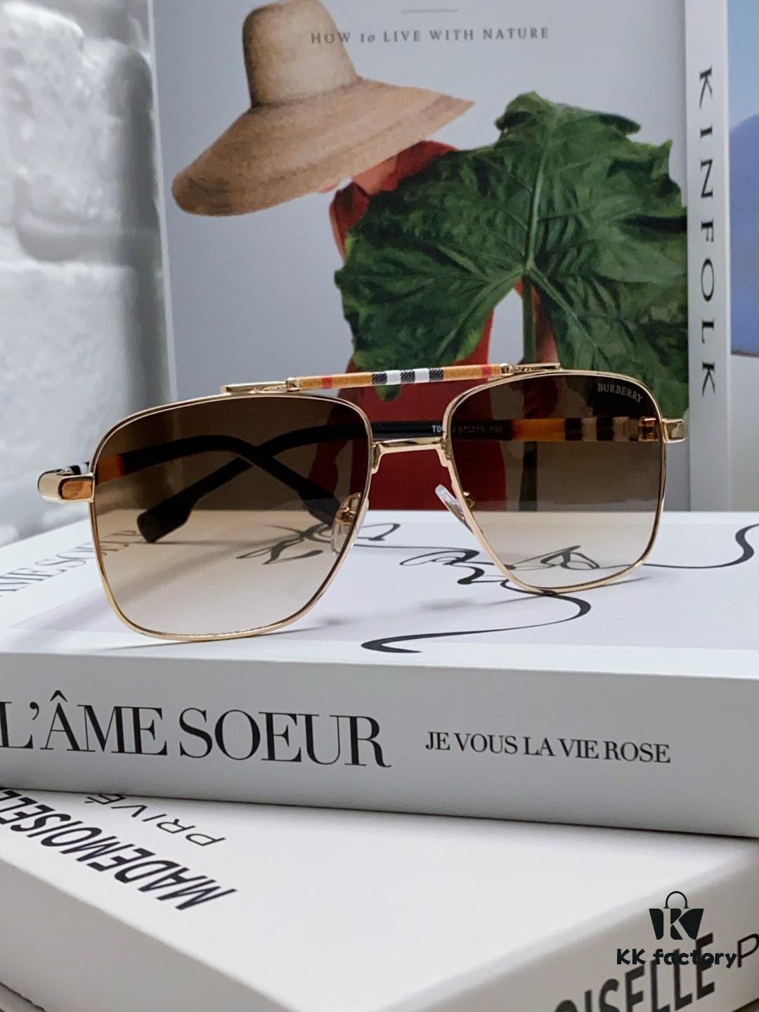 Burberry 2024 New Arrival Eyewear HD Anti-Fatigue Light Comfortable Natural Frame Unisex Sunglasses