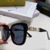 Burberry 2024 New Korean-Style Oversized Wide-Leg Designer Sunglasses, Unisex Celebrity-Inspired Slimming Aviator Shades with Horse Logo and Classic Plaid Pattern
