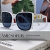 Burberry 2024 New Korean-Style Oversized Wide-Leg Stylish Fast Fashion Nobility Unisex Sunglasses, Slimming Trendy Sun Glasses with Horse Logo and Classic Check Pattern