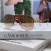 Burberry Round-frame New One-piece Driving Sunglasses, Must-have Style for Travel, Popularized by Multiple Celebrities, Unisex Aviator Sunglasses