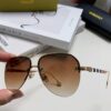 Burberry Round-frame New One-piece Driving Sunglasses, Must-have Style for Travel, Popularized by Multiple Celebrities, Unisex Aviator Sunglasses