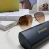 Burberry Round-frame New One-piece Driving Sunglasses, Must-have Style for Travel, Popularized by Multiple Celebrities, Unisex Aviator Sunglasses