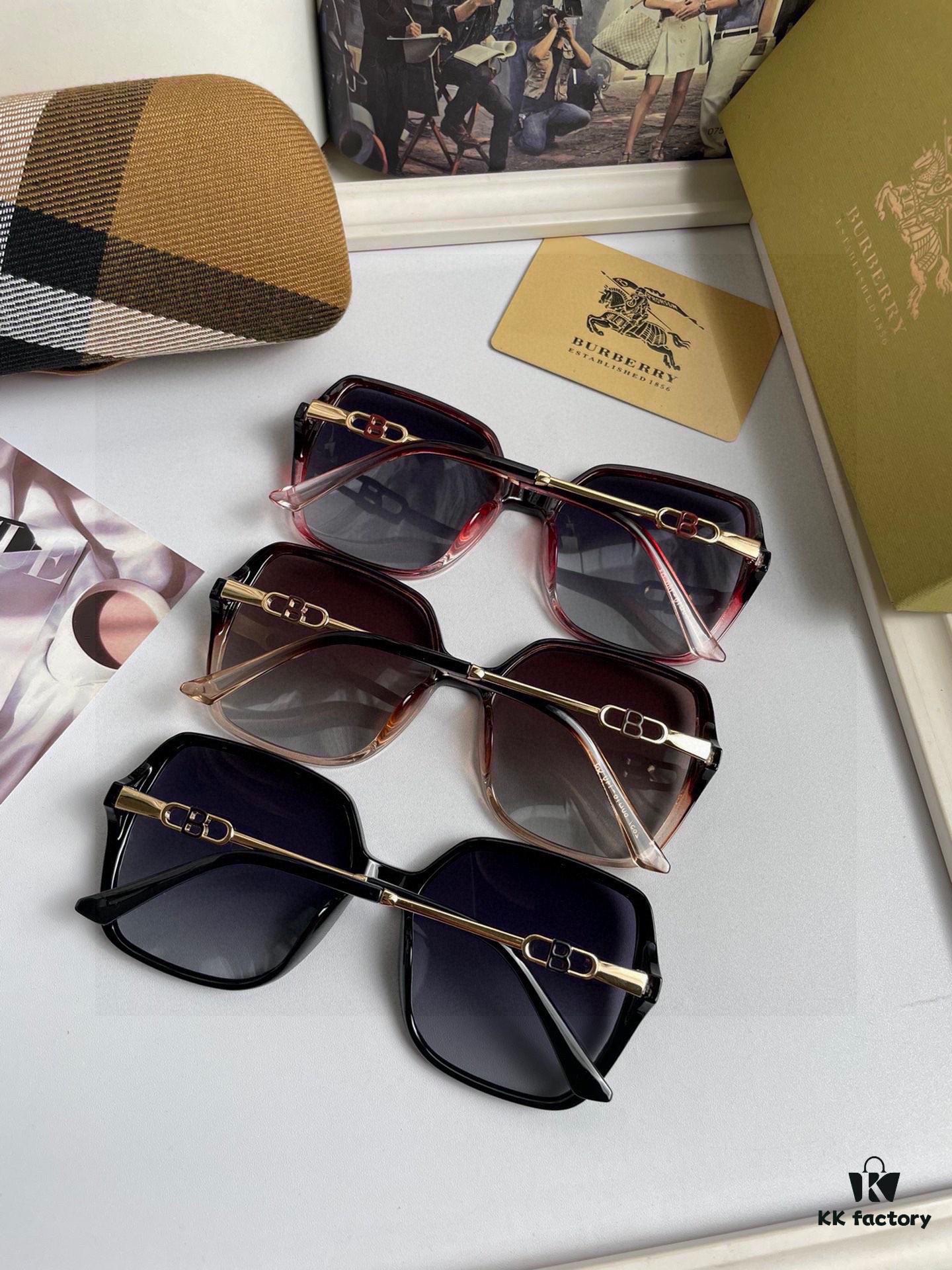 New Arrival: Burberry Women's Polarized Sunglasses, PC Frame with Imported Polylite High-Definition Polarized Lenses, 3 Color Options Available