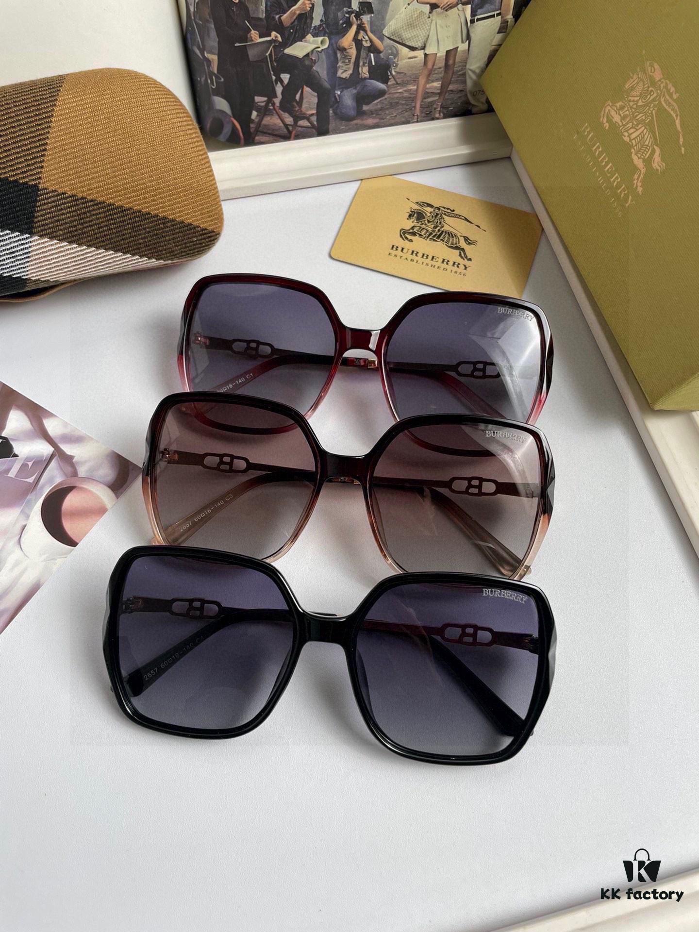 New Arrival: Burberry Women's Polarized Sunglasses, PC Frame with Imported Polylite High-Definition Polarized Lenses, 3 Color Options Available