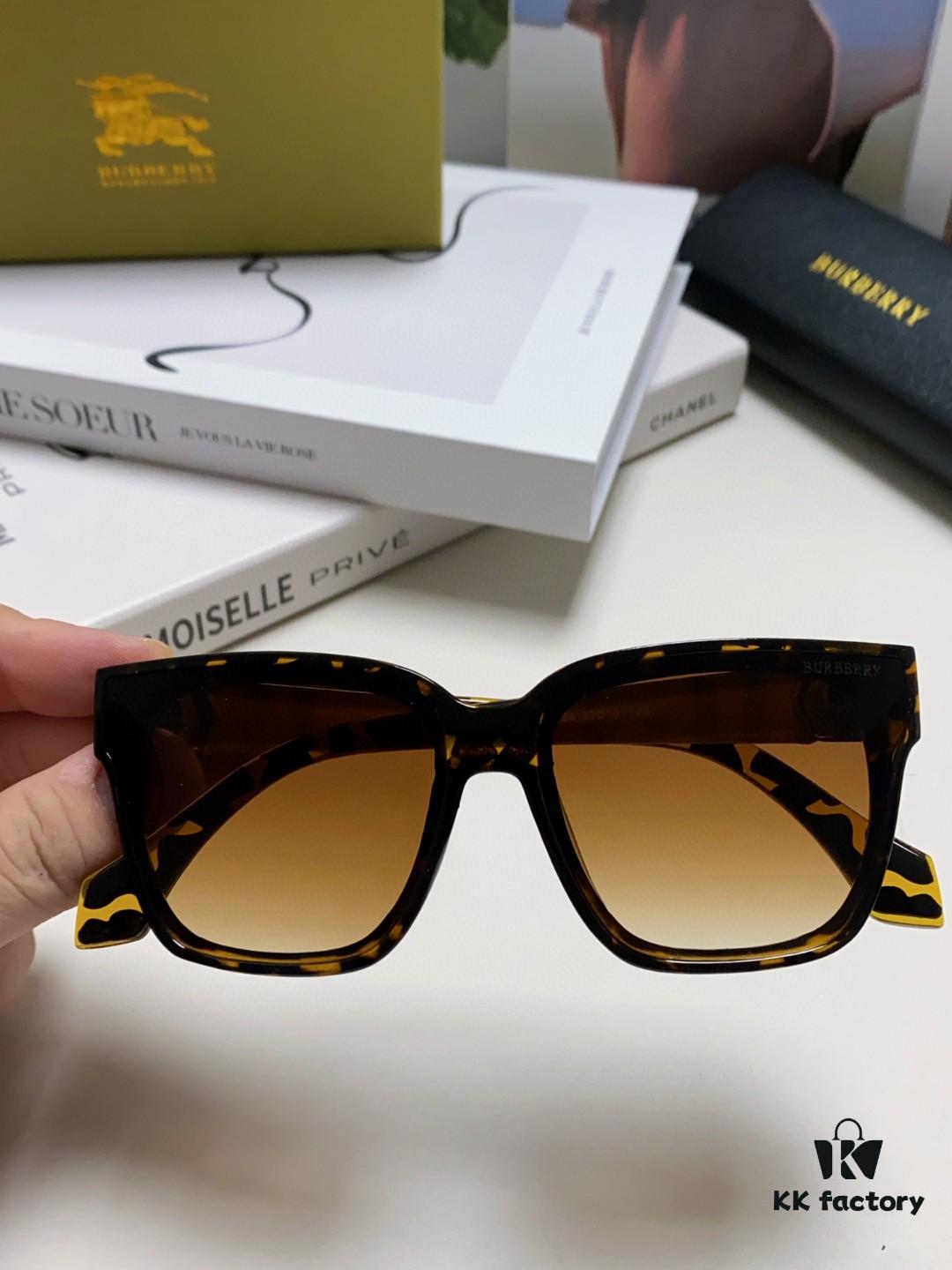 Burberry 2024 New Arrival Sunscreen Sunglasses for Men, UV Protection Polarized Sunglasses with Black Frame, Classic Knight Design, Unisex Fashion Driving Sunglasses