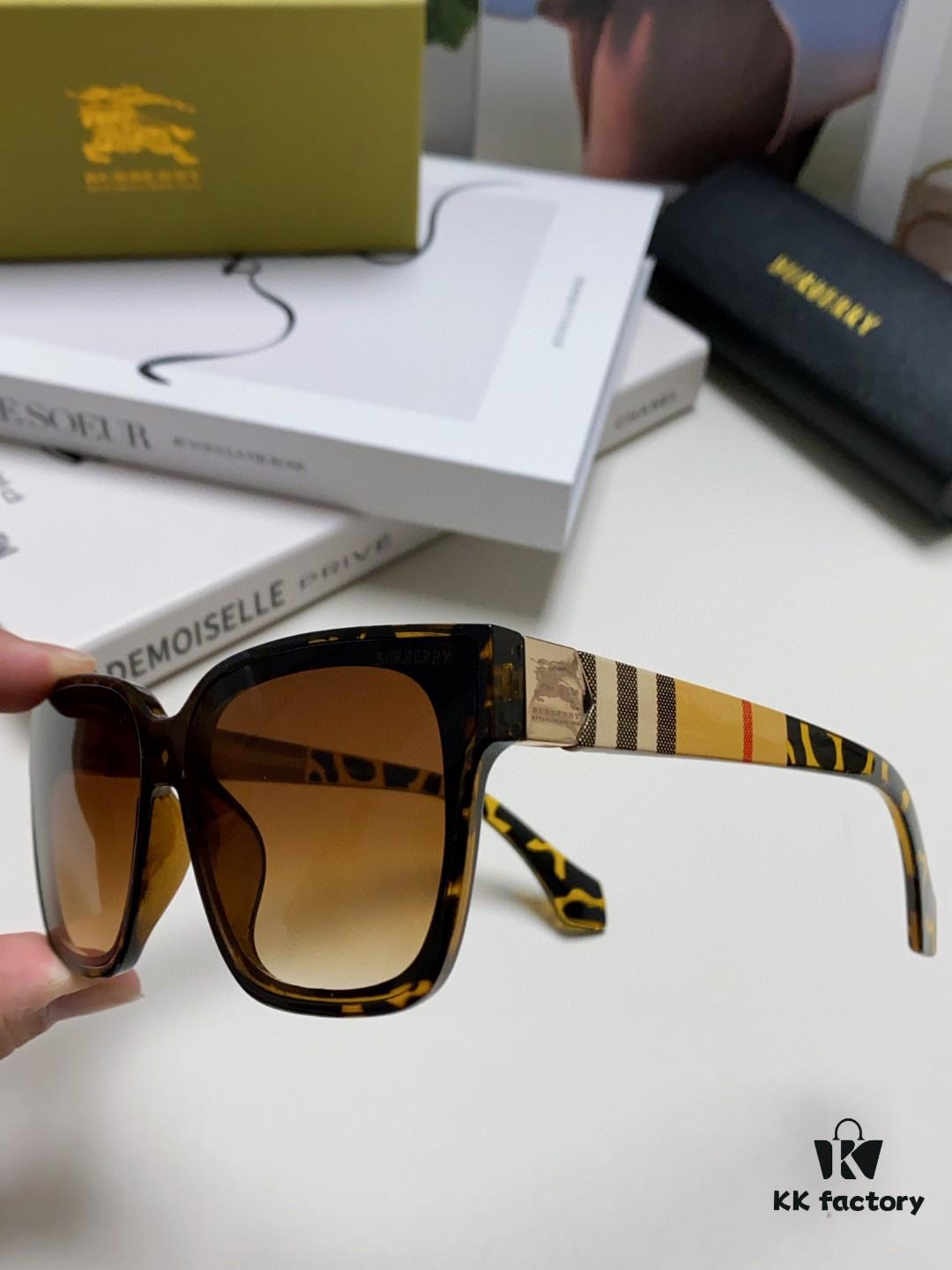 Burberry 2024 New Arrival Sunscreen Sunglasses for Men, UV Protection Polarized Sunglasses with Black Frame, Classic Knight Design, Unisex Fashion Driving Sunglasses