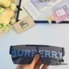 Burberry Trendy Sunglasses for Women, Large Frame UV Protection Slimming One-Piece Sunglasses, Stylish Unisex Driving Shades for Men and Women