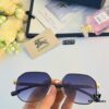Burberry Metal Frame Sunglasses Unisex Small Frame UV Protection for Summer Beach Travel Driving Stylish High-End Eyewear
