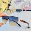 Burberry New Fashion One-Piece Sunglasses, Metal Casual Shades, Trendy Versatile Sun Protection Eyewear