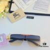 Burberry New Fashion One-Piece Sunglasses, Metal Casual Shades, Trendy Versatile Sun Protection Eyewear