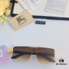 Burberry New Fashion One-Piece Sunglasses, Metal Casual Shades, Trendy Versatile Sun Protection Eyewear