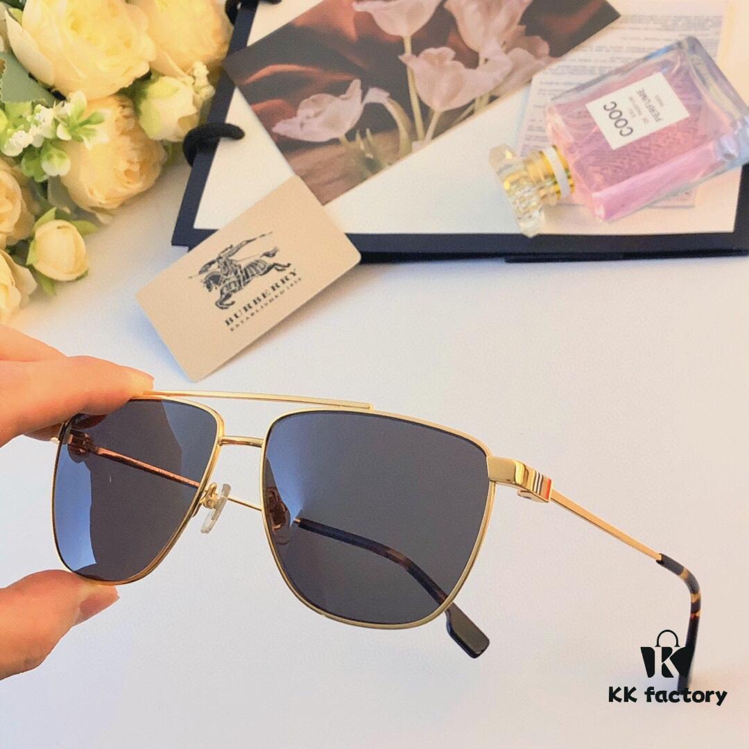Burberry New Arrival Elegant Men's Versatile Sunglasses, Comfortable and Minimalist UV-Protective Square Sunglasses with Stylish and Modern Design