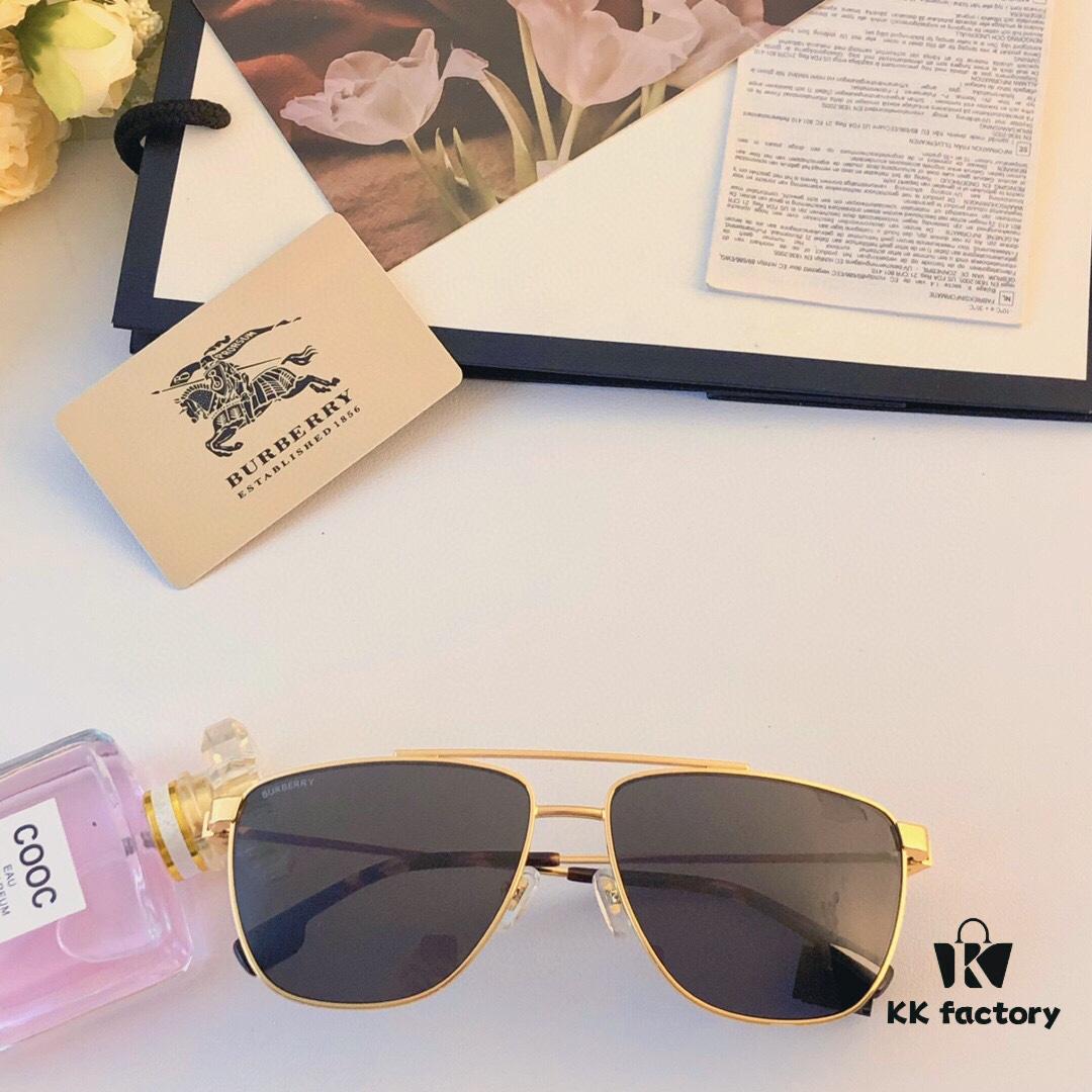 Burberry New Arrival Elegant Men's Versatile Sunglasses, Comfortable and Minimalist UV-Protective Square Sunglasses with Stylish and Modern Design