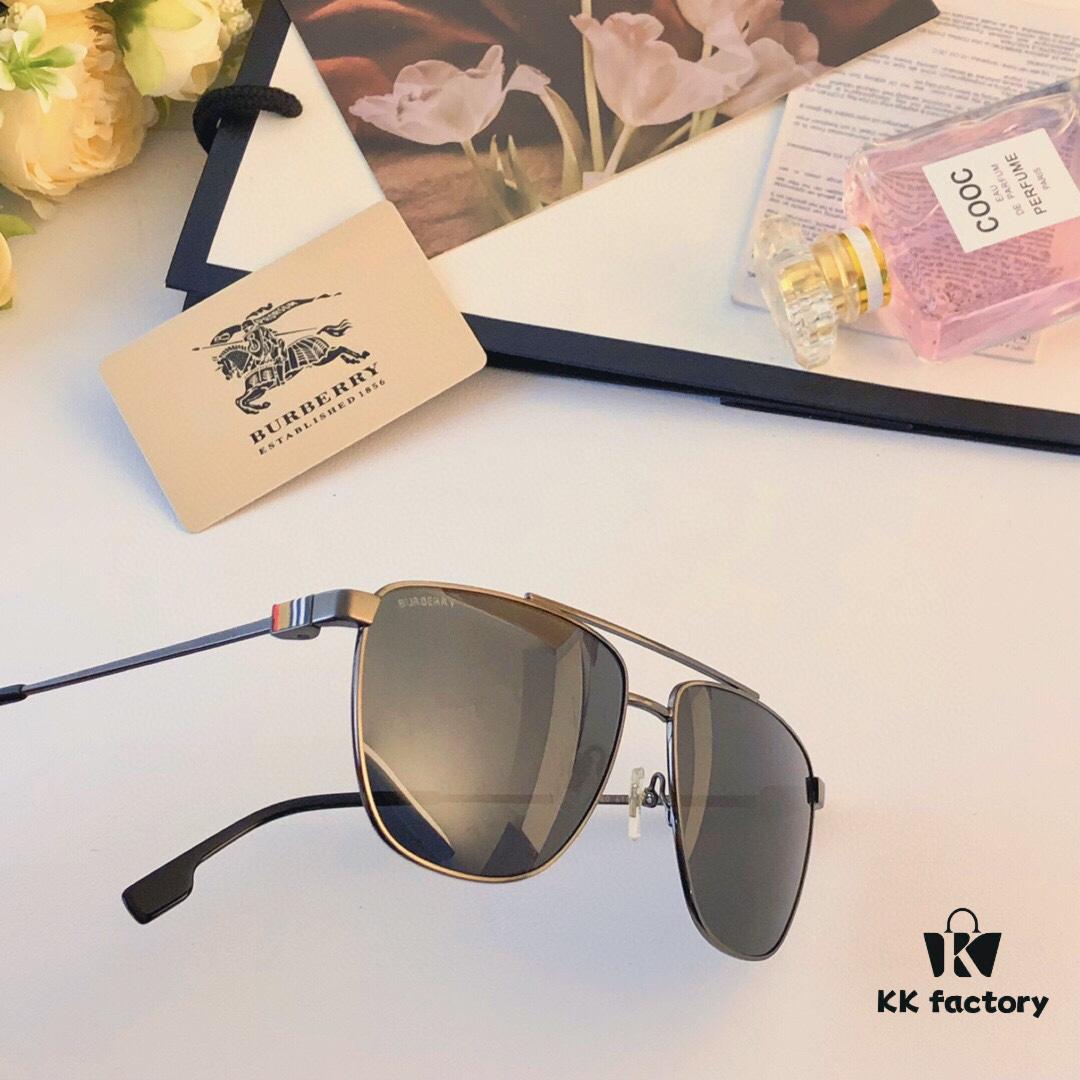 Burberry New Arrival Elegant Men's Versatile Sunglasses, Comfortable and Minimalist UV-Protective Square Sunglasses with Stylish and Modern Design