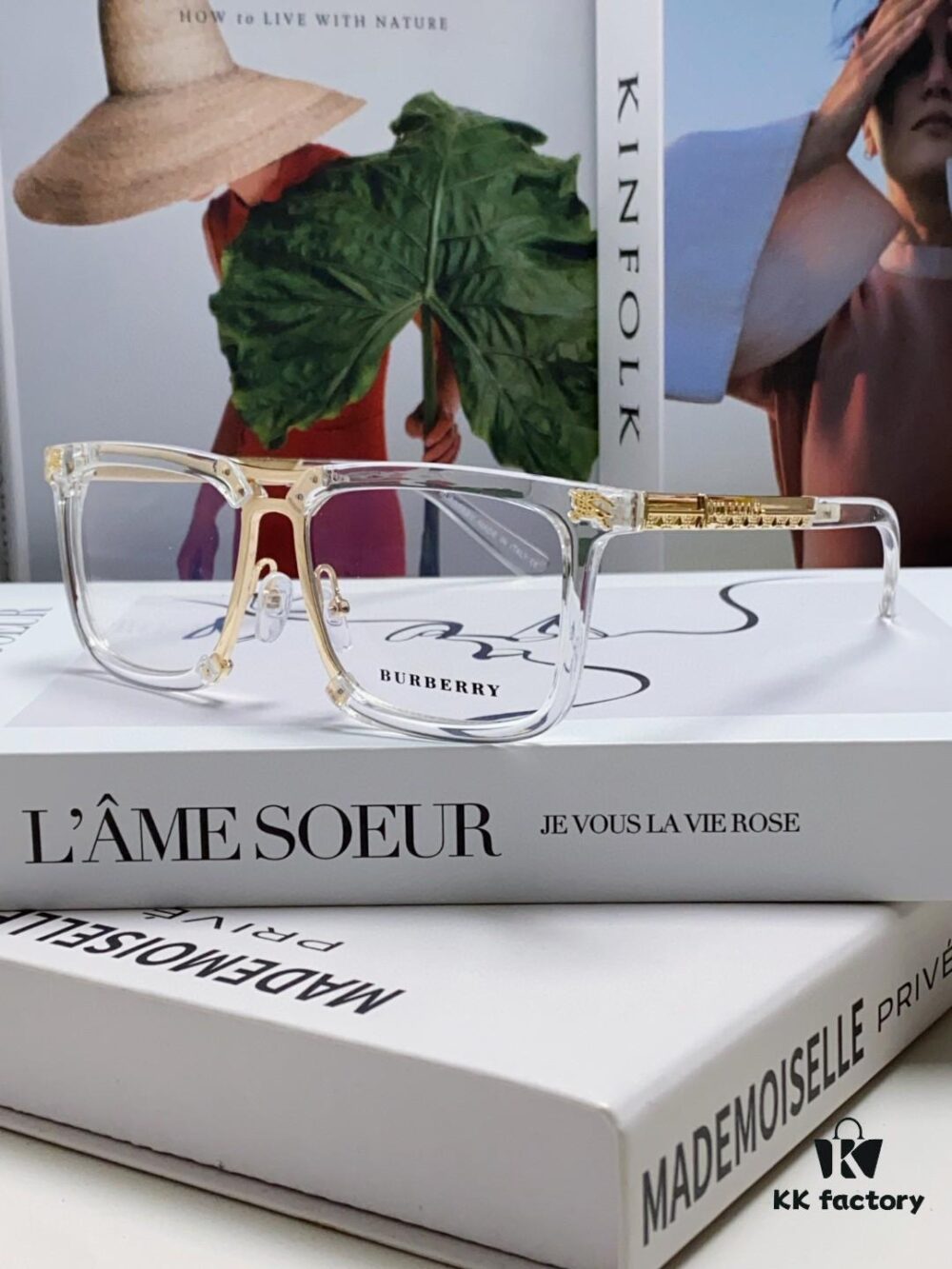 BURBERRY Full-Rim Metal Prescription Eyeglass Frame, Unisex Business Optical Glasses Frame