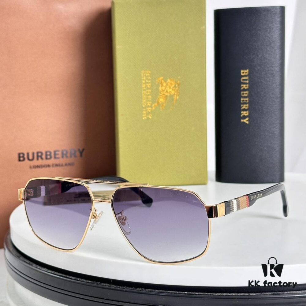 Burberry BE4212 Men's Pattern Aviator Sunglasses, Full Stock Arrived