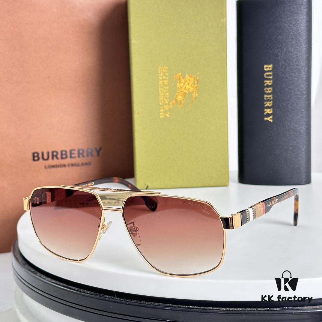 Burberry BE4212 Men's Pattern Aviator Sunglasses, Full Stock Arrived