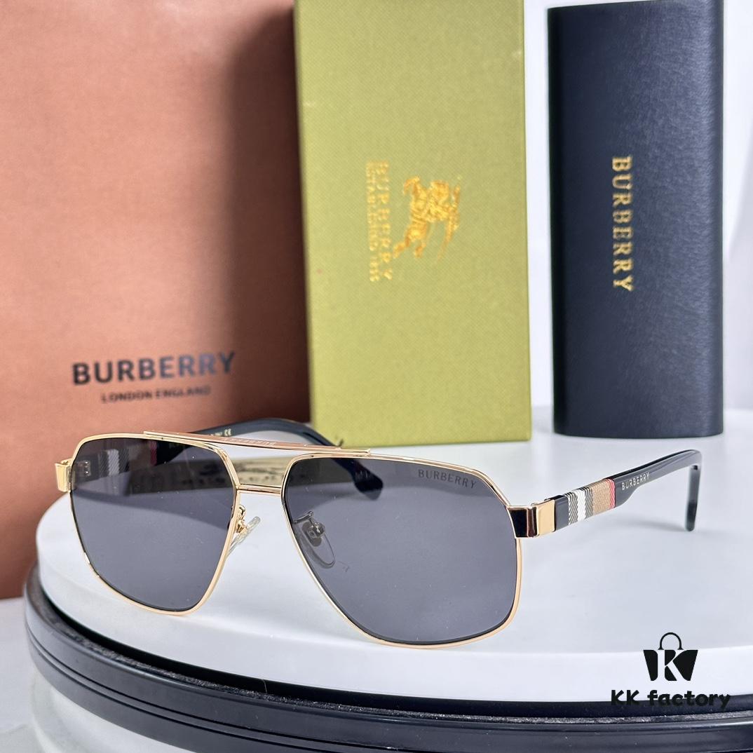 Burberry BE4212 Men's Pattern Aviator Sunglasses, Full Stock Arrived