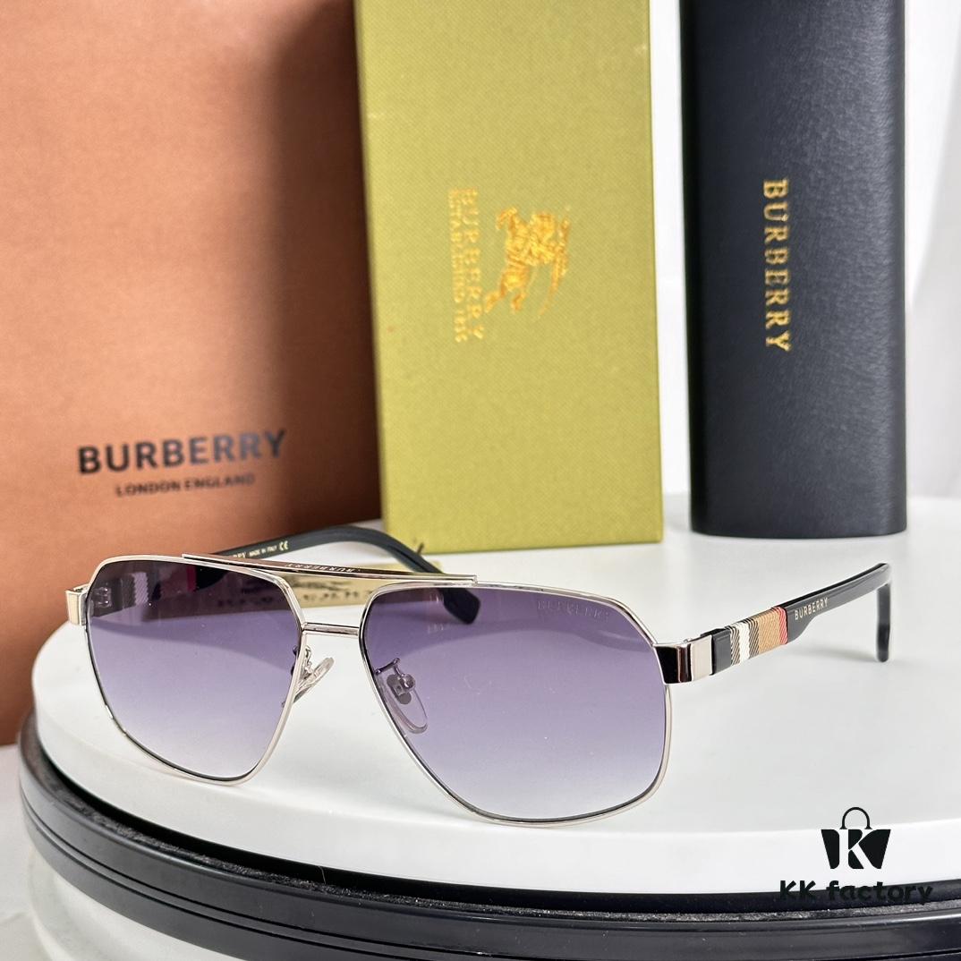 Burberry BE4212 Men's Pattern Aviator Sunglasses, Full Stock Arrived