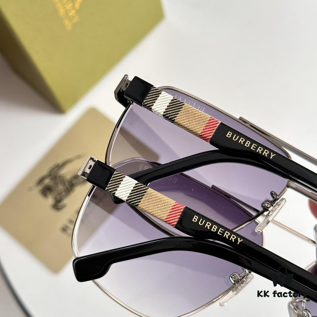 Burberry BE4212 Men's Pattern Aviator Sunglasses, Full Stock Arrived