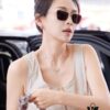 Burberry Women's Sunglasses 2024 New Metal Square Frame Narrow Frame UV400 Tinted Sunglasses, Same Style as Zhang Ziyi