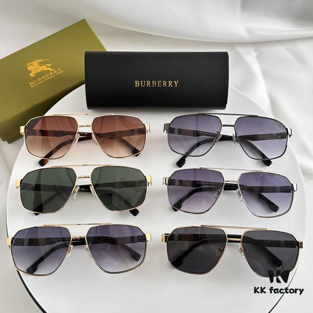 Burberry BE4212 Men's Pattern Aviator Sunglasses, Full Color Arrived