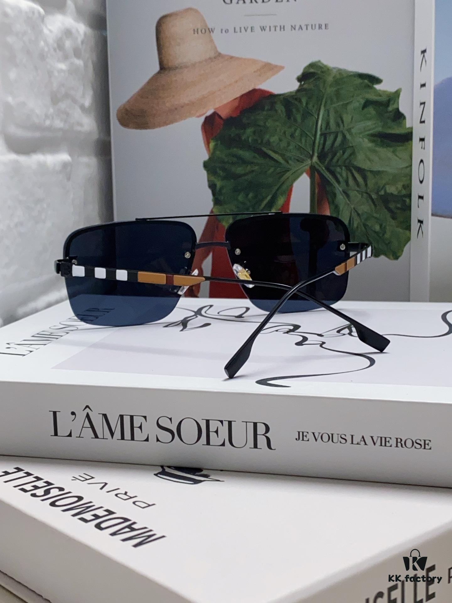 Burberry New Arrival One-Piece Driving Sunglasses, Celebrity Favorite Unisex Aviator Shades