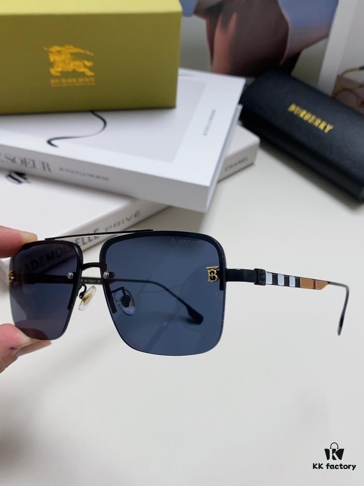 Burberry New Arrival One-Piece Driving Sunglasses, Celebrity Favorite Unisex Aviator Shades