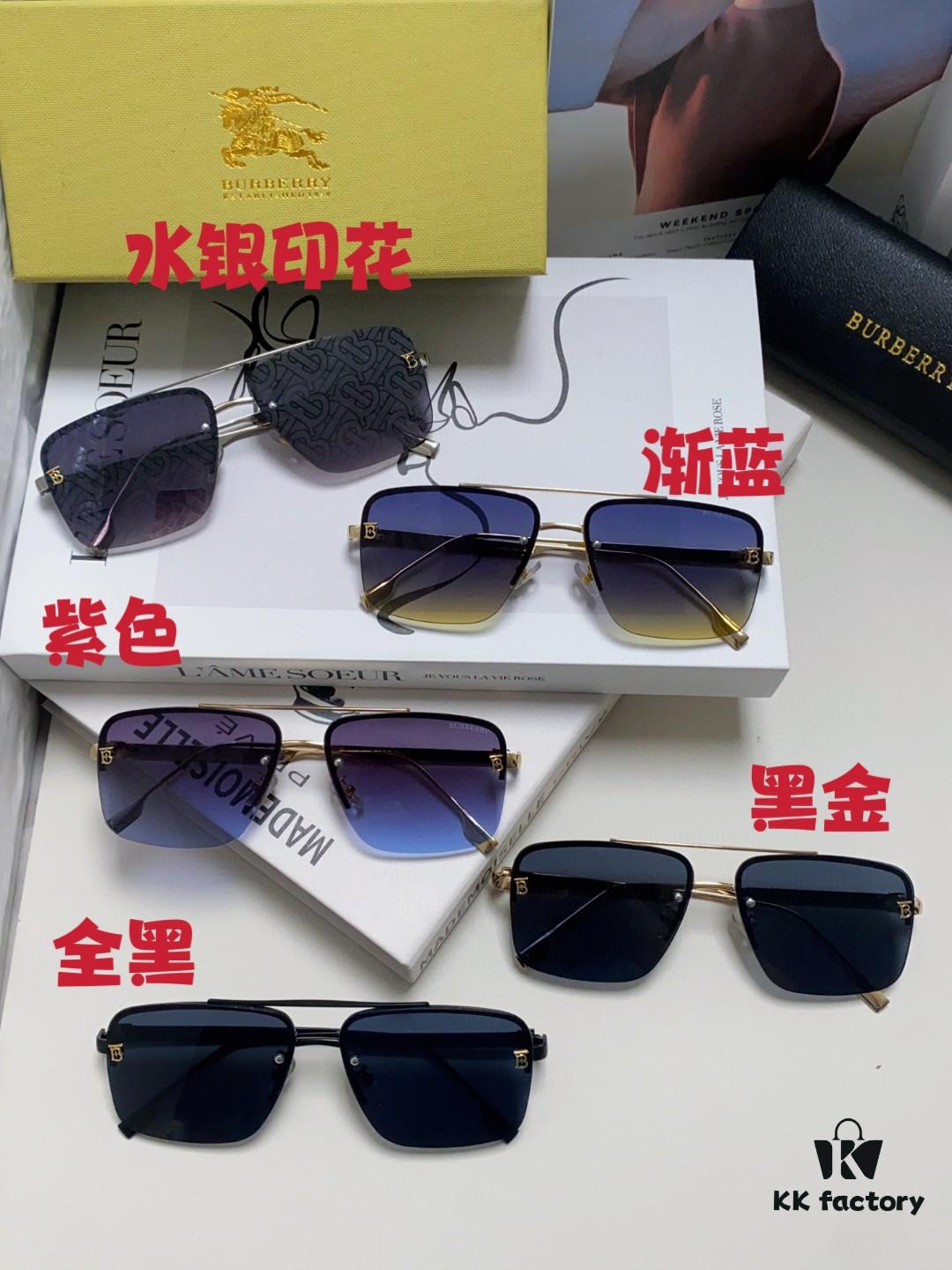 Burberry New Arrival One-Piece Driving Sunglasses, Celebrity Favorite Unisex Aviator Shades