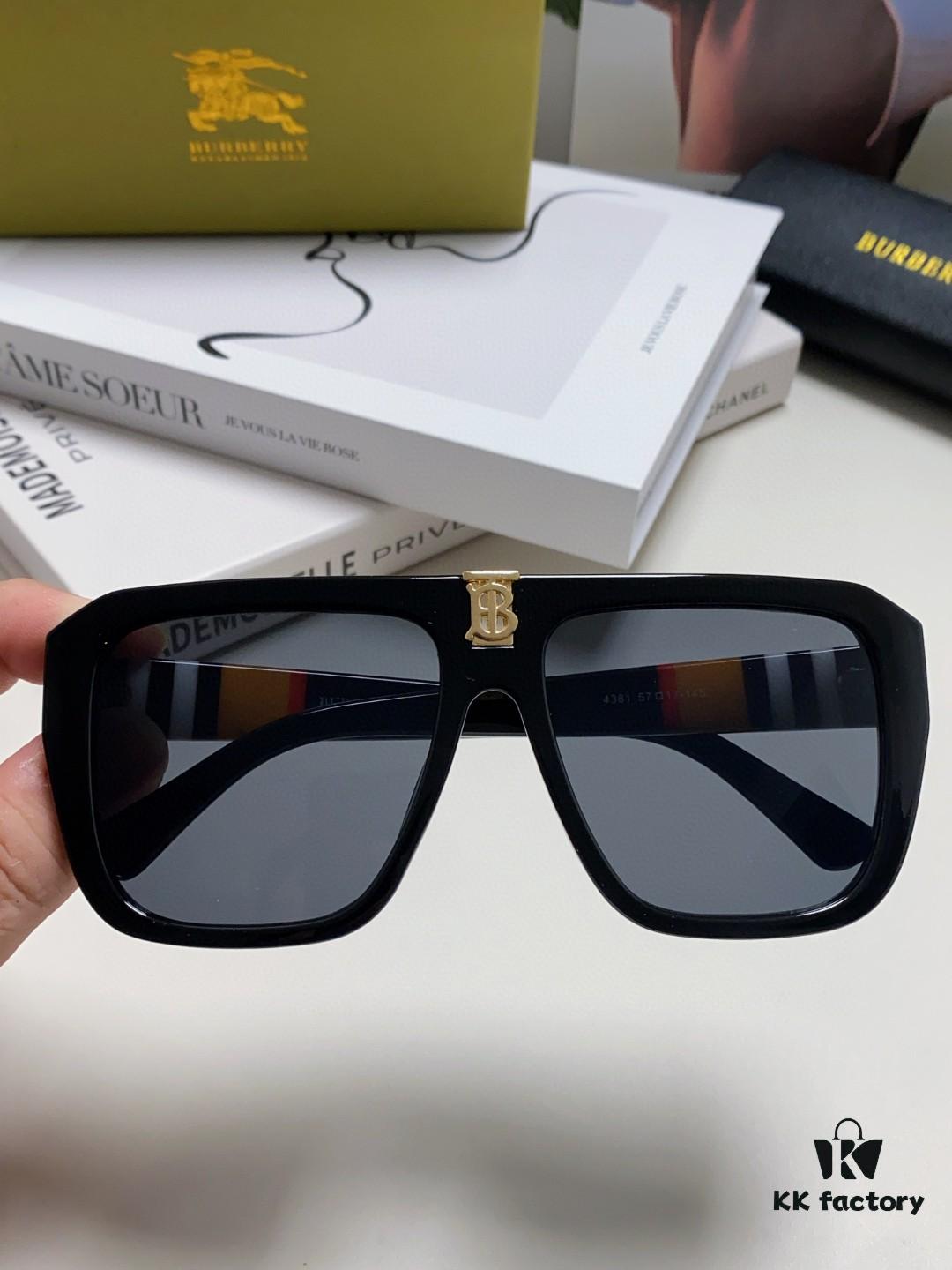 Burberry 2024 Influencer Favorite Unisex Fashion Sunglasses, Large-Frame UV Protection Sun Glasses for Women, Stylish Driving Shades