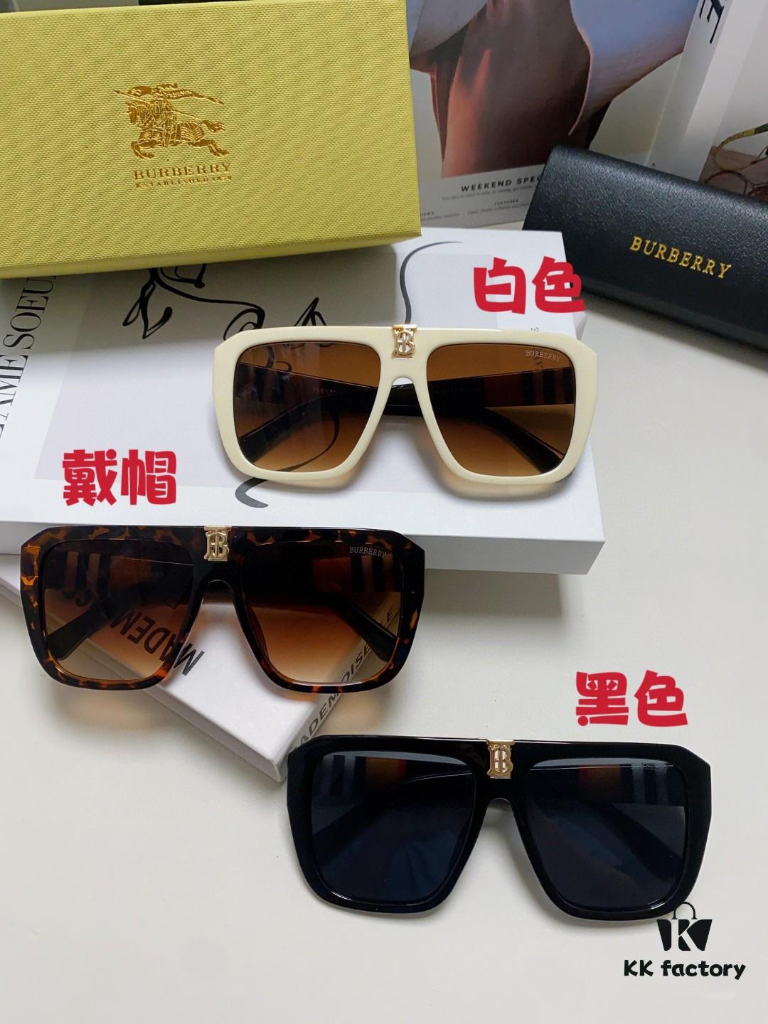 Burberry 2024 Influencer Favorite Unisex Fashion Sunglasses, Large-Frame UV Protection Sun Glasses for Women, Stylish Driving Shades