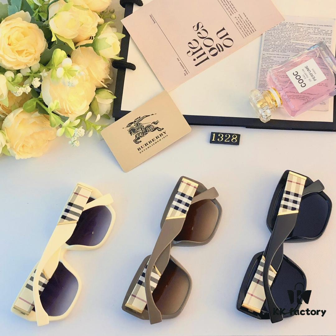 Burberry New 2024 Oversized Square Sunglasses for Women, Korean-style Fashionable Unisex Sun Glasses, Instagram-trending UV Protection Shades