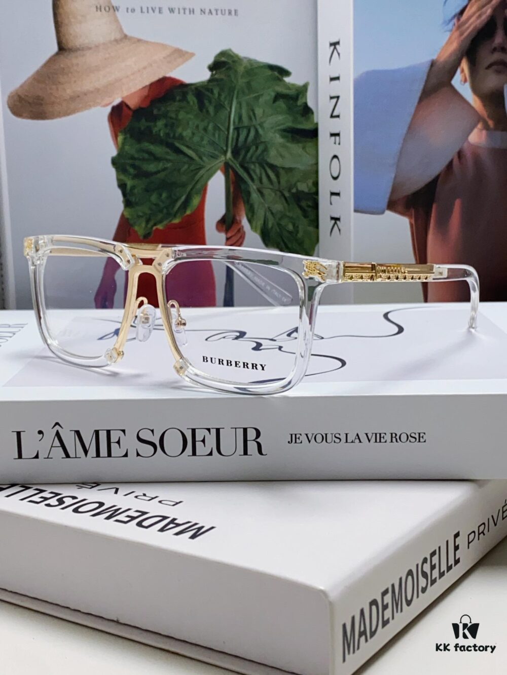 BURBERRY Full-Rim Metal Prescription Eyeglass Frame, Unisex Business Optical Glasses Frame