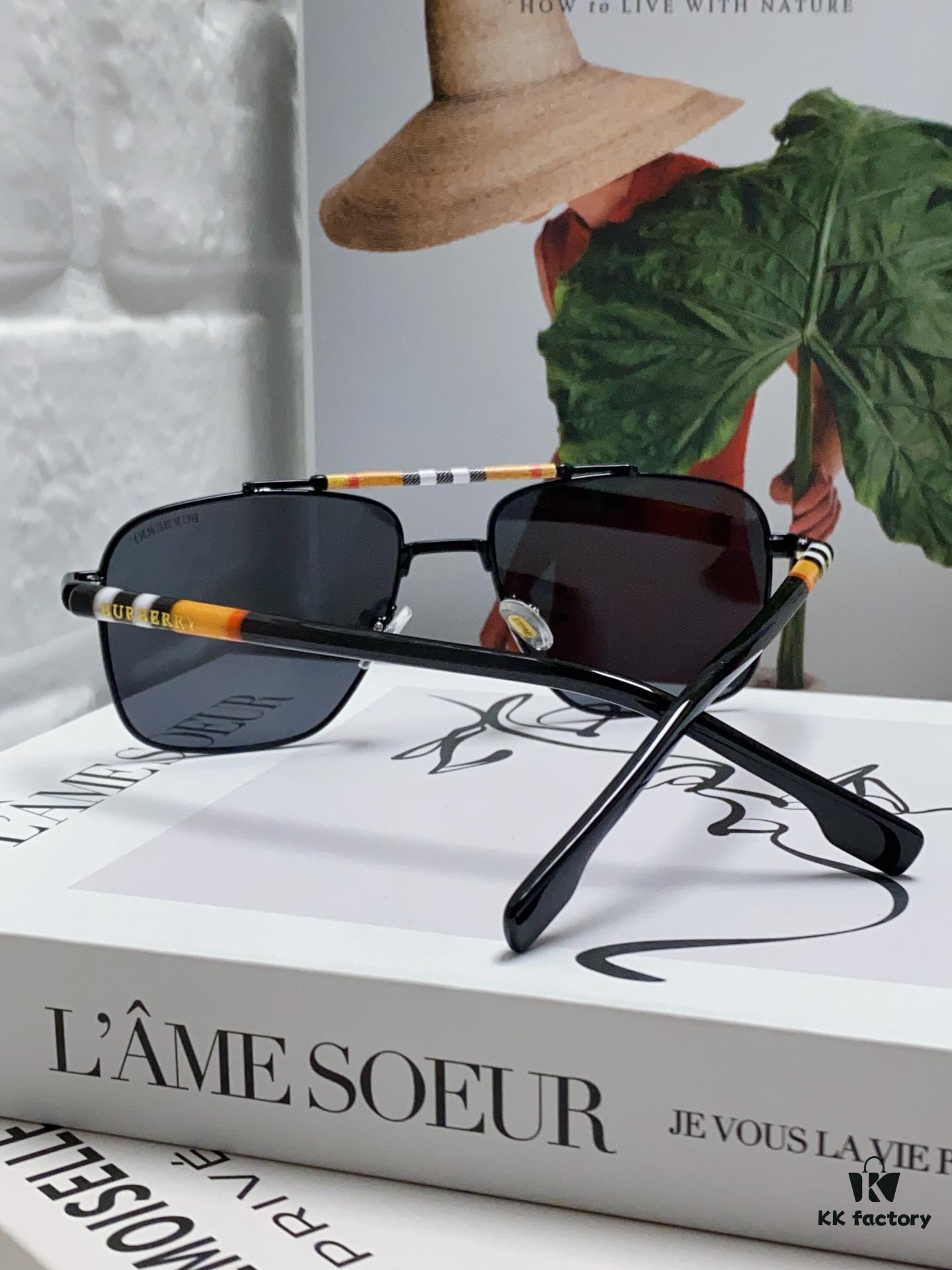 Burberry 2024 New Arrival Eyewear HD Anti-Fatigue Light Comfort Natural Frame Unisex Sunglasses