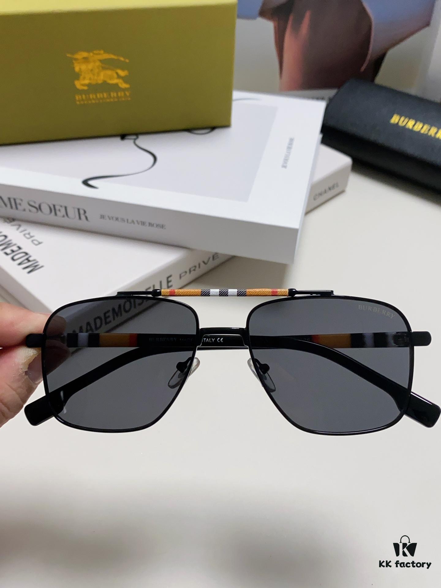 Burberry 2024 New Arrival Eyewear HD Anti-Fatigue Light Comfort Natural Frame Unisex Sunglasses