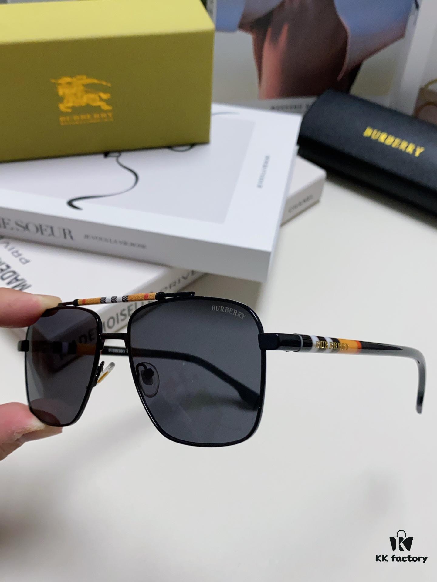 Burberry 2024 New Arrival Eyewear HD Anti-Fatigue Light Comfort Natural Frame Unisex Sunglasses