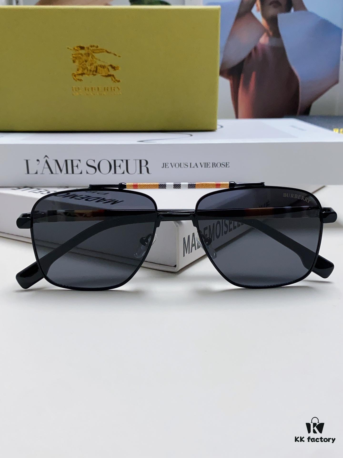 Burberry 2024 New Arrival Eyewear HD Anti-Fatigue Light Comfort Natural Frame Unisex Sunglasses