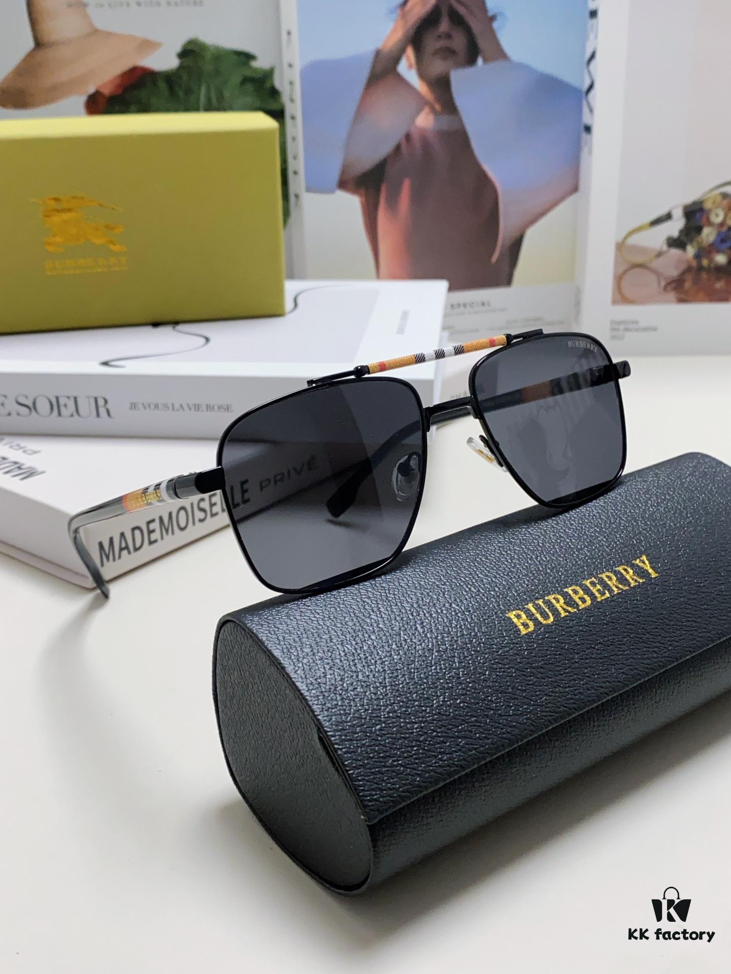 Burberry 2024 New Arrival Eyewear HD Anti-Fatigue Light Comfort Natural Frame Unisex Sunglasses