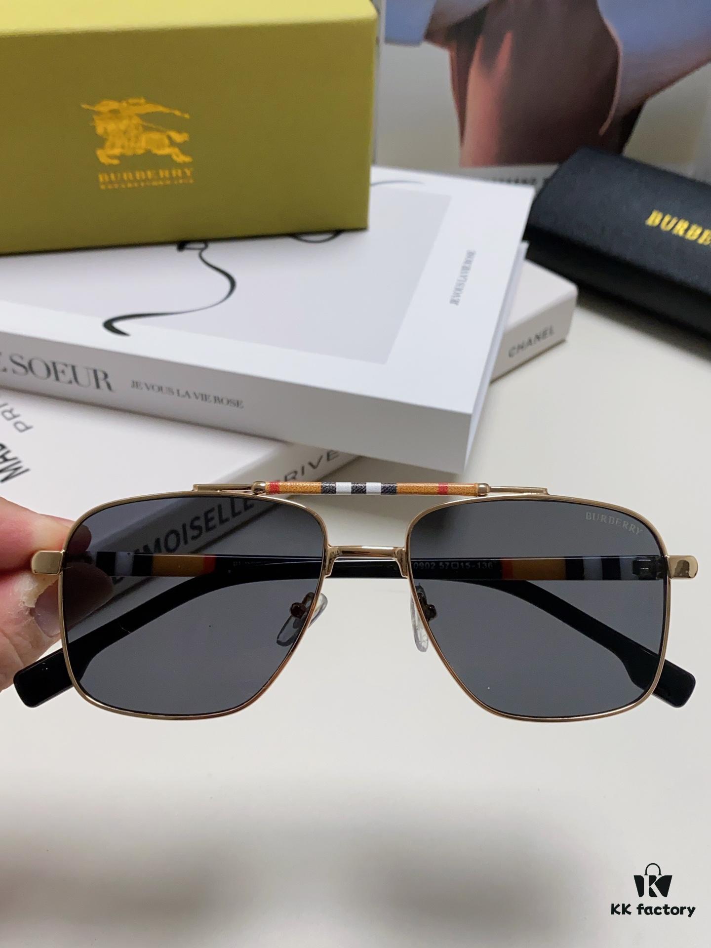 Burberry 2024 New Arrival Eyewear HD Anti-Fatigue Light Comfort Natural Frame Unisex Sunglasses